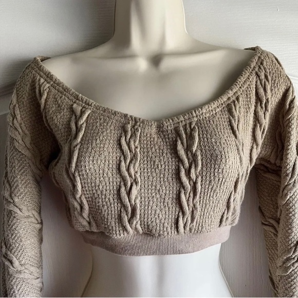 Fashion Nova Been Cozy Crop Cable Knit Sweater - Picture 3 of 7